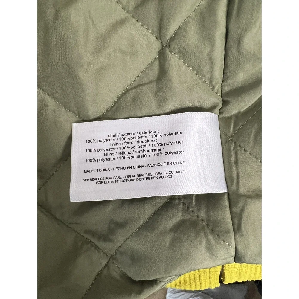 Bass Outdoor Shirt Jacket Mens Large Antique Moss Corduroy‎ Worker Quilted Lined